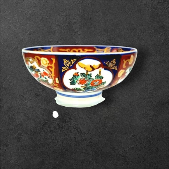 Vintage Japan Gold Imari Porcelain Serving Bowl - Picture 4 of 11